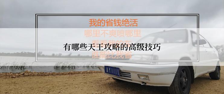 有哪些天王攻略的高级技巧