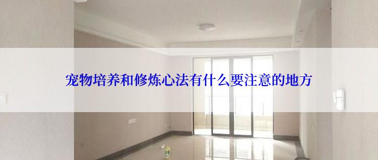 宠物培养和修炼心法有什么要注意的地方