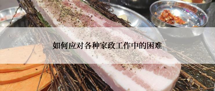 如何应对各种家政工作中的困难