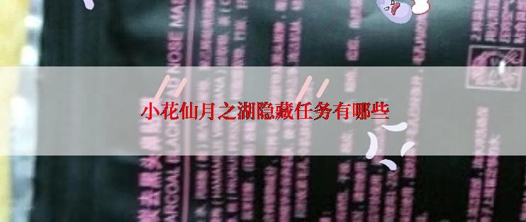  小花仙月之湖隐藏任务有哪些