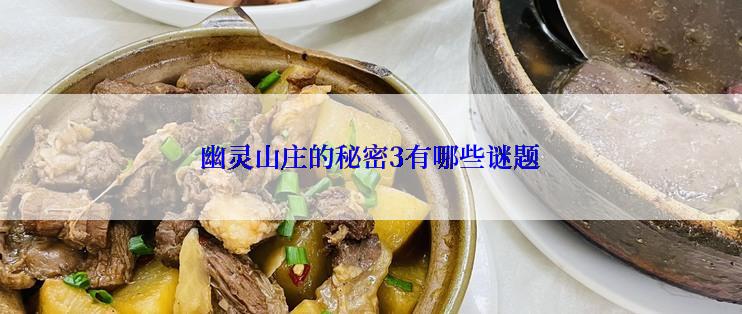 幽灵山庄的秘密3有哪些谜题