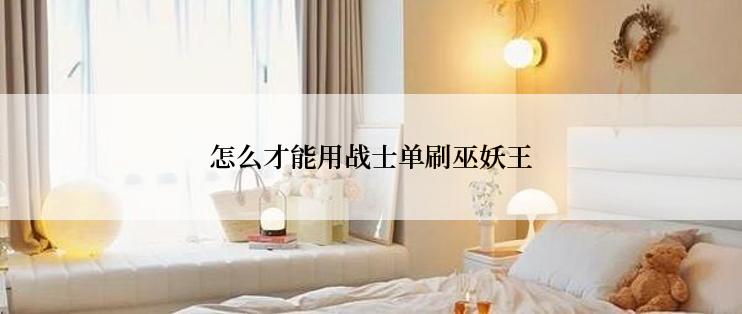 怎么才能用战士单刷巫妖王