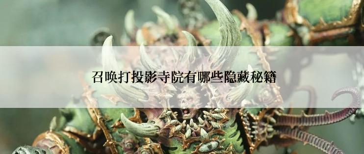 召唤打投影寺院有哪些隐藏秘籍