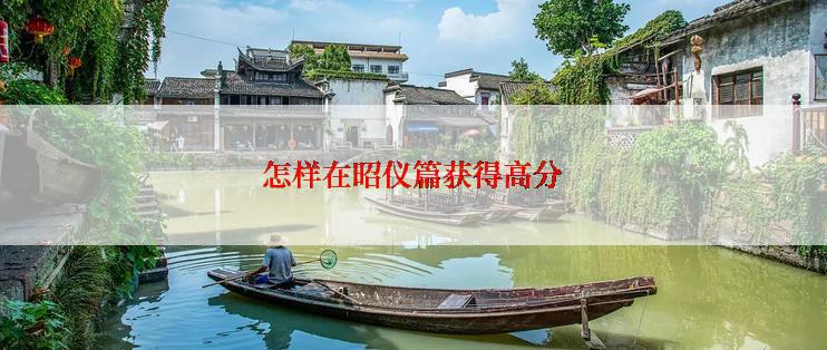 怎样在昭仪篇获得高分