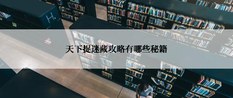 天下捉迷藏攻略有哪些秘籍