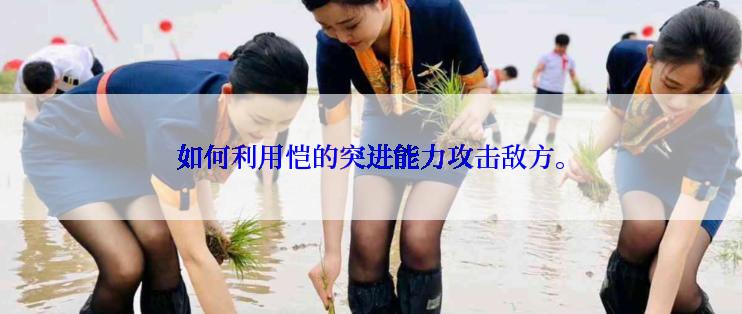 如何利用恺的突进能力攻击敌方。