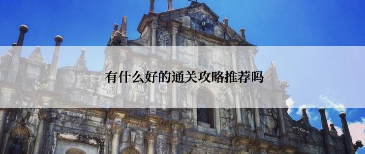  有什么好的通关攻略推荐吗