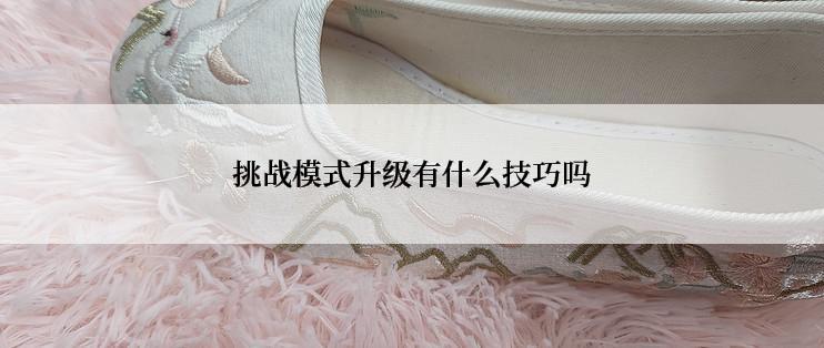 挑战模式升级有什么技巧吗