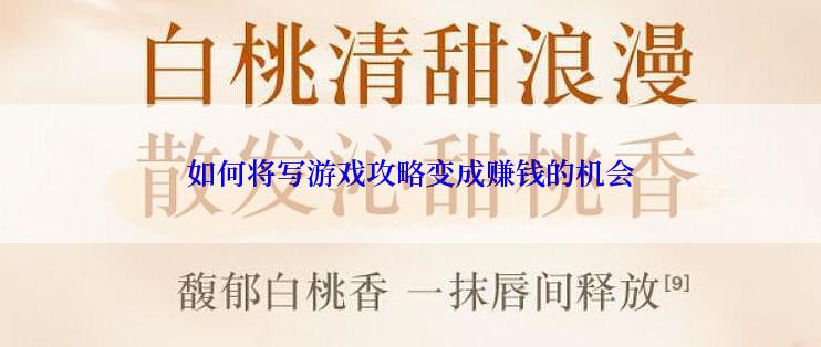如何将写游戏攻略变成赚钱的机会