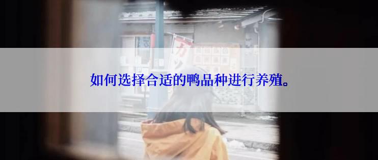 如何选择合适的鸭品种进行养殖。