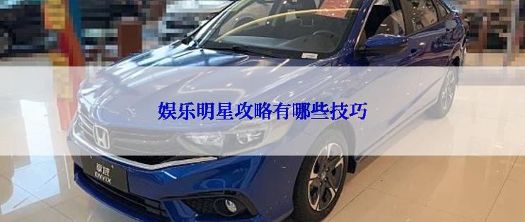 娱乐明星攻略有哪些技巧