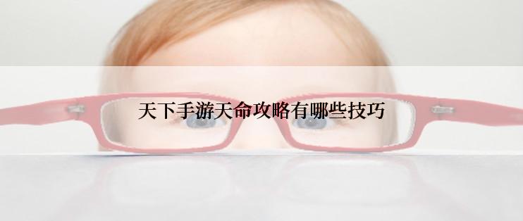 天下手游天命攻略有哪些技巧