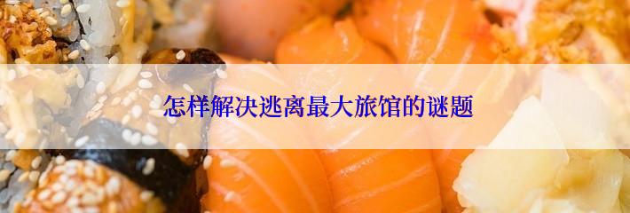  怎样解决逃离最大旅馆的谜题