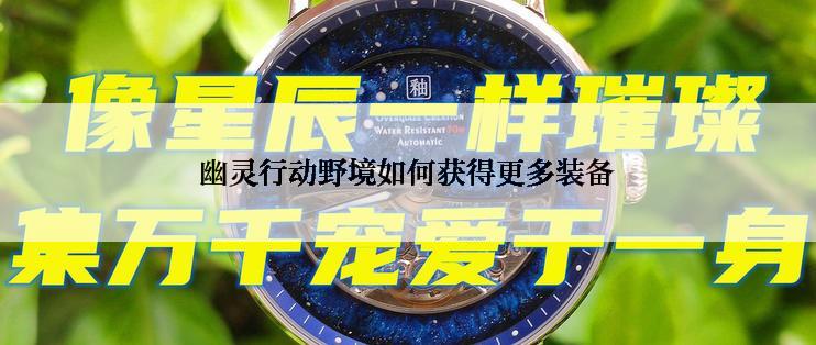 幽灵行动野境如何获得更多装备