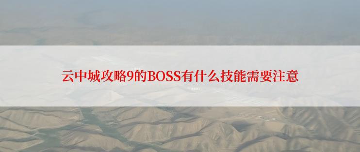 云中城攻略9的BOSS有什么技能需要注意