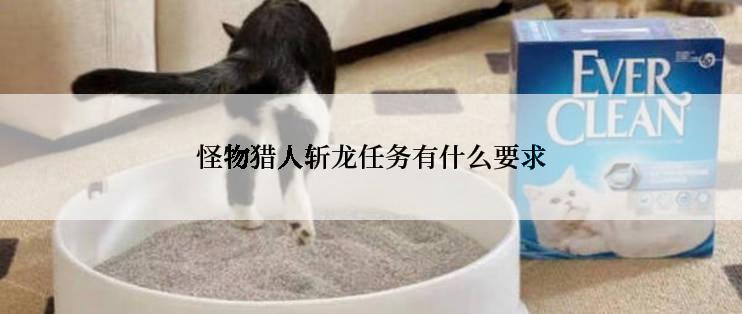 怪物猎人斩龙任务有什么要求