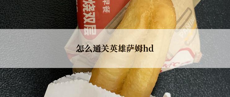 怎么通关英雄萨姆hd