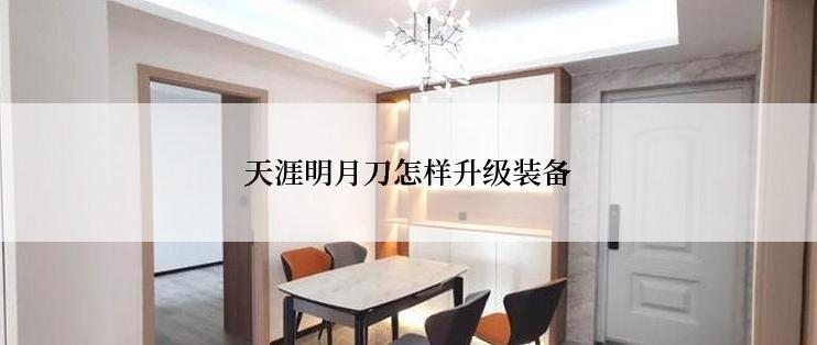 天涯明月刀怎样升级装备
