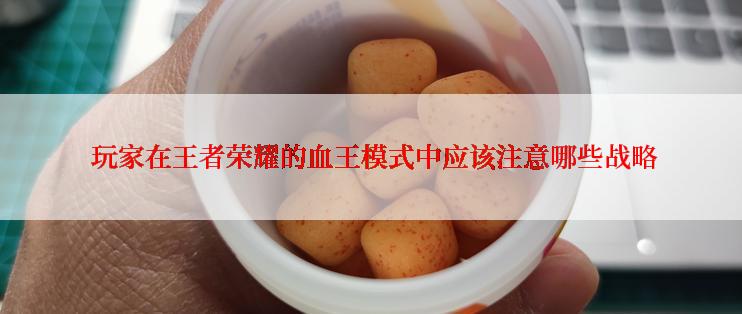  玩家在王者荣耀的血王模式中应该注意哪些战略