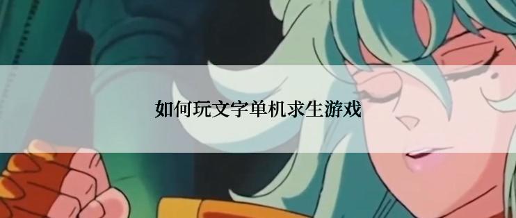 如何玩文字单机求生游戏