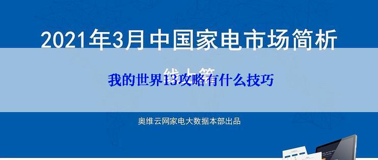  我的世界13攻略有什么技巧