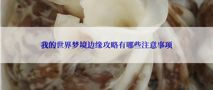 我的世界梦境边缘攻略有哪些注意事项