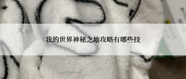 我的世界神秘之地攻略有哪些技
