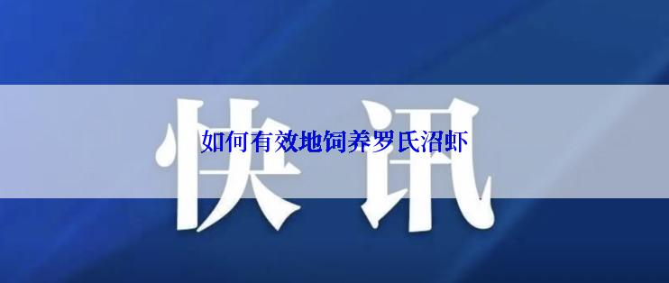 如何有效地饲养罗氏沼虾