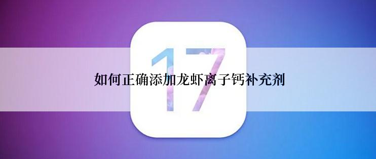  如何正确添加龙虾离子钙补充剂