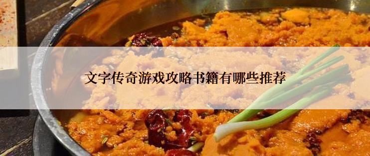 文字传奇游戏攻略书籍有哪些推荐