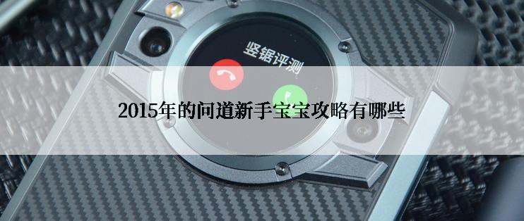 2015年的问道新手宝宝攻略有哪些