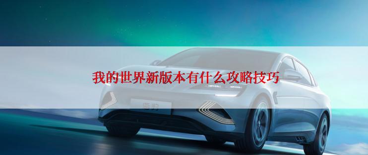  我的世界新版本有什么攻略技巧