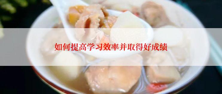 如何提高学习效率并取得好成绩