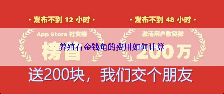 养殖石金钱龟的费用如何计算