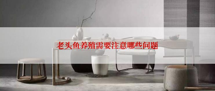 老头鱼养殖需要注意哪些问题