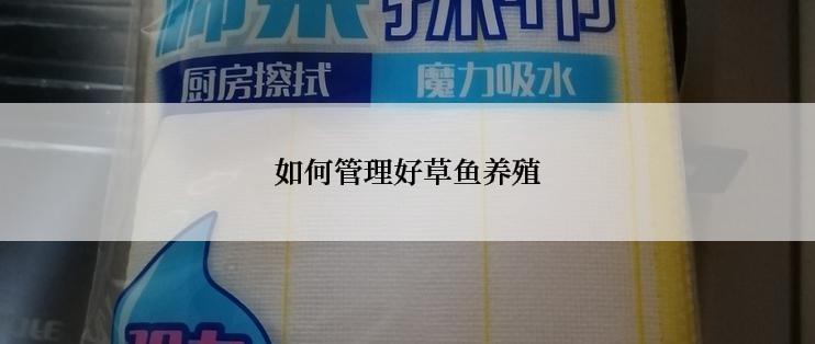 如何管理好草鱼养殖