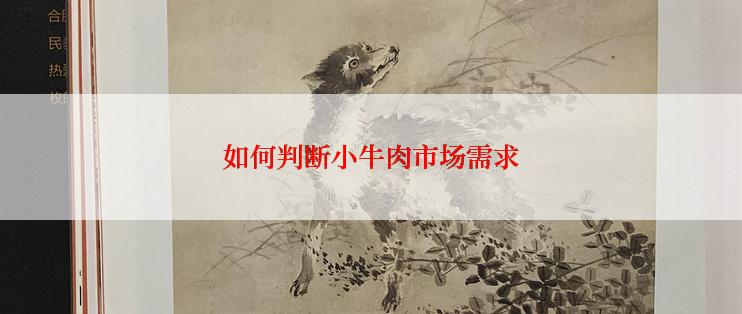 如何判断小牛肉市场需求