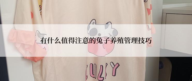 有什么值得注意的兔子养殖管理技巧