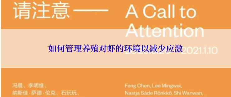 如何管理养殖对虾的环境以减少应激