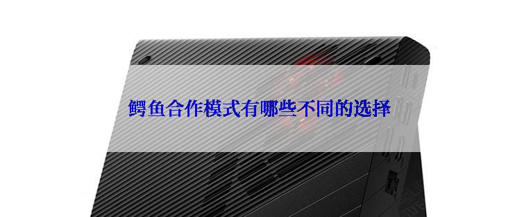 鳄鱼合作模式有哪些不同的选择