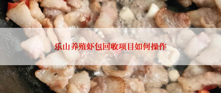 乐山养殖虾包回收项目如何操作