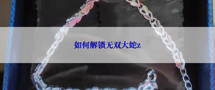 如何解锁无双大蛇z