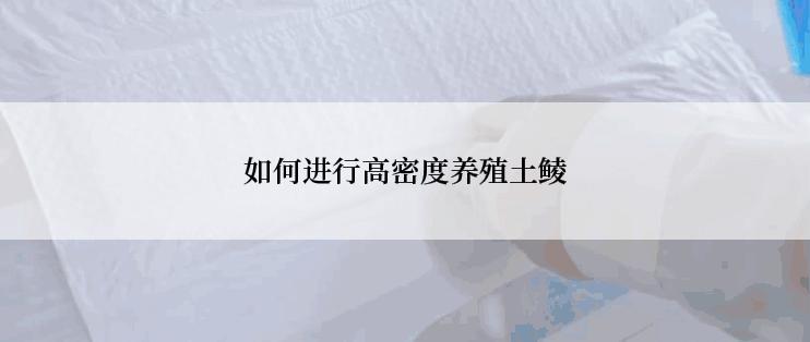 如何进行高密度养殖土鲮