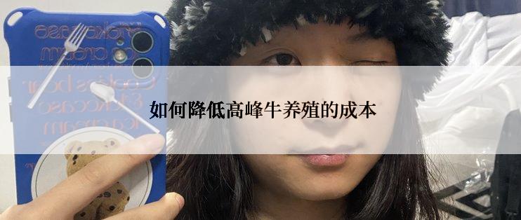  如何降低高峰牛养殖的成本