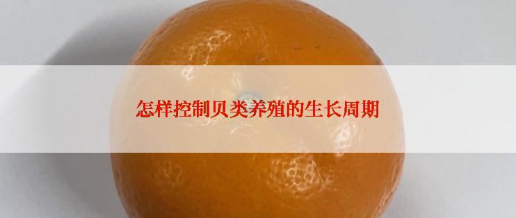 怎样控制贝类养殖的生长周期