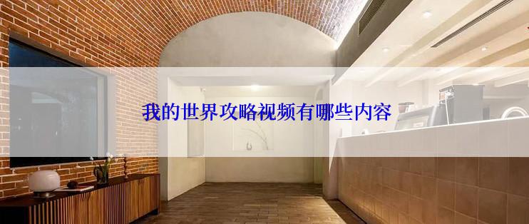  我的世界攻略视频有哪些内容