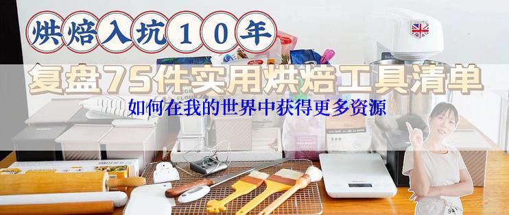  如何在我的世界中获得更多资源