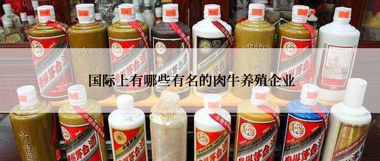 国际上有哪些有名的肉牛养殖企业