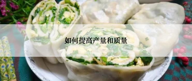 如何提高产量和质量