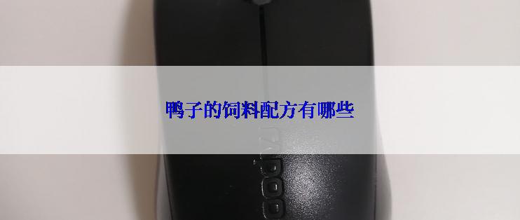 鸭子的饲料配方有哪些